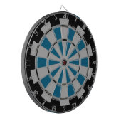 Zwart en Blauwgroen met Grey Stack Regulation Dartbord (Voorkant Links)