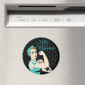 Zwart en Blauwgroen MG Warrior Magnet (Insitu (Vaatwasser))