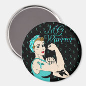 Zwart en Blauwgroen MG Warrior Magnet (Voorkant / Achterkant)