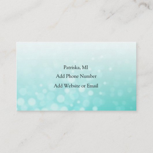 Zwart en Blauwgroen Visitekaartje Fancy rand (Achterkant)