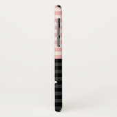 Zwart en Blush Monogram Magnolia's Case-Mate iPhone Case (Achterkant/links)