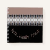 Zwart en Blush Notitieboek (Voorkant)