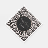 Zwart en Blush Zand Zebra Print Servet (Hoek)