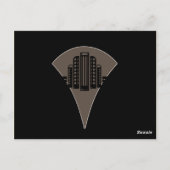 Zwart en Brons Art Deco Tower Tafelnummer (Achterkant)