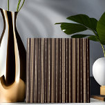 Zwart en bruin Bamboe Kijk Striped Tegel Tegeltje<br><div class="desc">De bruine strepen op deze dramatische zwarte tegel zijn digitaal gemaakt op bamboe. Het is ideaal voor een decor met een natuurlijke blik. Origineel ontwerp van de generatieve kunstenaar Judi Suni Hall voor Gingez el.</div>