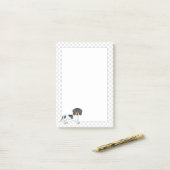 Zwart En Bruin Bont Kortharige Dachshond & Pootafd Post-it® Notes (Op bureau)