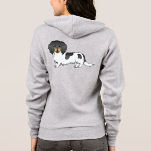 Zwart En Bruin Bont Langharige Dachshond Hond Hoodie