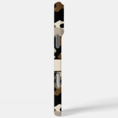 Zwart en bruin camouflage gepersonaliseerd Case-Mate iPhone case (Achterkant / Rechts)