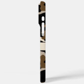 Zwart en bruin camouflage gepersonaliseerd Case-Mate iPhone case (Achterkant / Links)