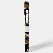 Zwart en bruin camouflage gepersonaliseerd Case-Mate iPhone case (Achterkant / Links)