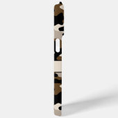 Zwart en bruin camouflage gepersonaliseerd Case-Mate iPhone case (Achterkant / Rechts)