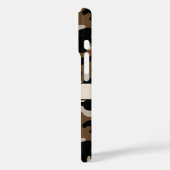 Zwart en bruin camouflage gepersonaliseerd Case-Mate iPhone case (Achterkant / Links)