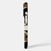 Zwart en bruin camouflage gepersonaliseerd Case-Mate iPhone case (Achterkant / Links)