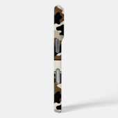 Zwart en bruin camouflage gepersonaliseerd Case-Mate iPhone case (Achterkant / Rechts)