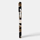 Zwart en bruin camouflage gepersonaliseerd Case-Mate iPhone case (Achterkant / Links)