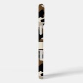 Zwart en bruin camouflage gepersonaliseerd Case-Mate iPhone case (Achterkant / Rechts)