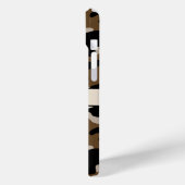 Zwart en bruin camouflage gepersonaliseerd Case-Mate iPhone case (Achterkant / Links)
