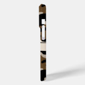 Zwart en bruin camouflage gepersonaliseerd Case-Mate iPhone case (Achterkant / Links)