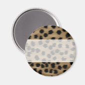 Zwart en bruin Cheetah printpatroon. Magneet (Voorkant / Achterkant)
