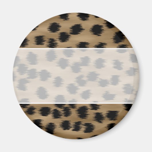Zwart en bruin Cheetah printpatroon. Magneet (Voorkant)