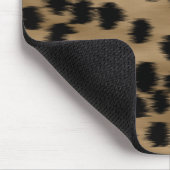 Zwart en bruin Cheetah printpatroon. Muismat (Hoek)