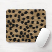 Zwart en bruin Cheetah printpatroon. Muismat (Met muis)