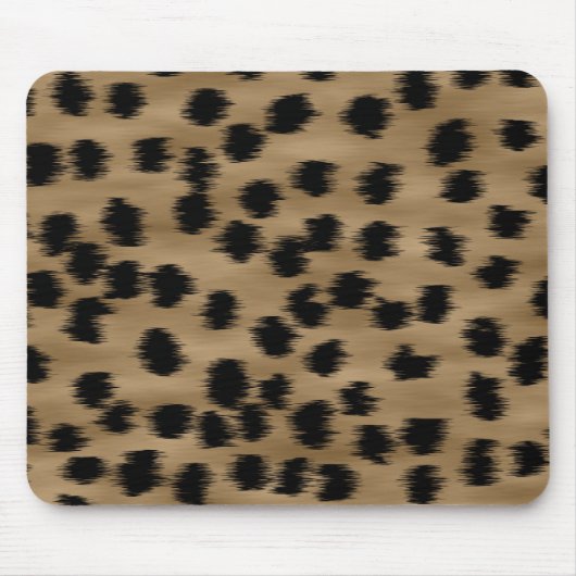 Zwart en bruin Cheetah printpatroon. Muismat (Voorkant)