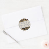Zwart en bruin Cheetah printpatroon. Ronde Sticker (Envelop)