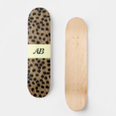 Zwart en bruin Cheetah printpatroon. Skateboard (Voorkant)