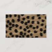Zwart en bruin Cheetah printpatroon. Visitekaartje (Achterkant)