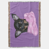 Zwart en bruin Chihuahua Puppy Deken (Voorkant Verticaal)