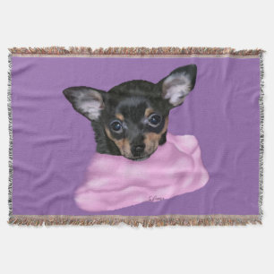 Zwart en bruin Chihuahua Puppy Deken