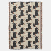 Zwart en bruin Dachshunds Patroondedij Blanket Deken (Voorkant Verticaal)