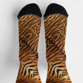 Zwart en bruin dierenstrepen Wild Tiger Print Sokken (Top)