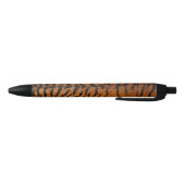 Zwart en bruin dierenstrepen Wild Tiger Print Zwarte Inkt Pen (Bodem)