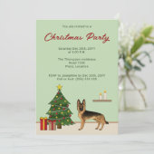 zwart en bruin duits herder kerstfeest kaart (Staand voorkant)