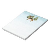 Zwart en bruin Duits herdershond Winterbos Notitieblok (Linkerzijde)