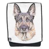 Zwart en bruin Duits herdersportret Rugtassen (Voorkant)