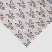 Zwart en bruin Duits herdersportret Tissuepapier (Detail)