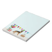 Zwart en bruin Duitse herder kleurrijke verjaardag Notitieblok (Linkerzijde)