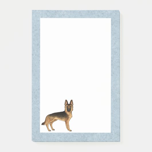 Zwart En Bruin Duitse Herdershond GSD Ras Hond Bla Post-it® Notes (Voorkant)
