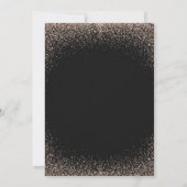 Zwart en Bruin Elegante Uitnodiging van de Verjaar (Achterkant)