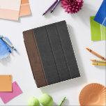 zwart en bruin gelaagd leder iPad cover<br><div class="desc">Elegant zwart en bruin  leder textuur afdrukken met aanpasbaar en optioneel monogram.</div>