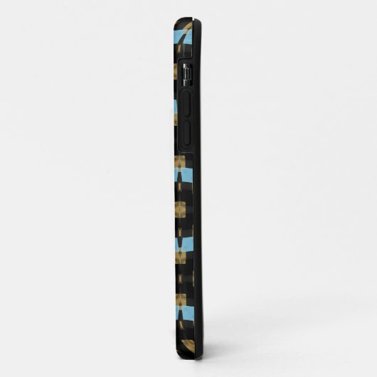 Zwart en bruin geometrisch ontwerp Case-Mate iPhone case (Achterkant/links)