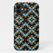 Zwart en bruin geometrisch ontwerp Case-Mate iPhone case (Achterkant)