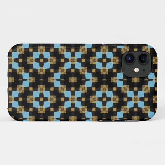 Zwart en bruin geometrisch ontwerp Case-Mate iPhone case (Achterkant (horizontaal))