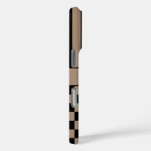 Zwart en bruin geruit gestreept gepersonaliseerd Case-Mate iPhone case (Achterkant / Rechts)