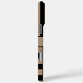 Zwart en bruin geruit gestreept gepersonaliseerd Case-Mate iPhone case (Achterkant / Rechts)