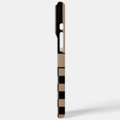 Zwart en bruin geruit gestreept gepersonaliseerd Case-Mate iPhone case (Achterkant / Links)