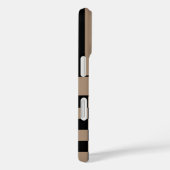 Zwart en bruin geruit gestreept gepersonaliseerd Case-Mate iPhone case (Achterkant / Rechts)